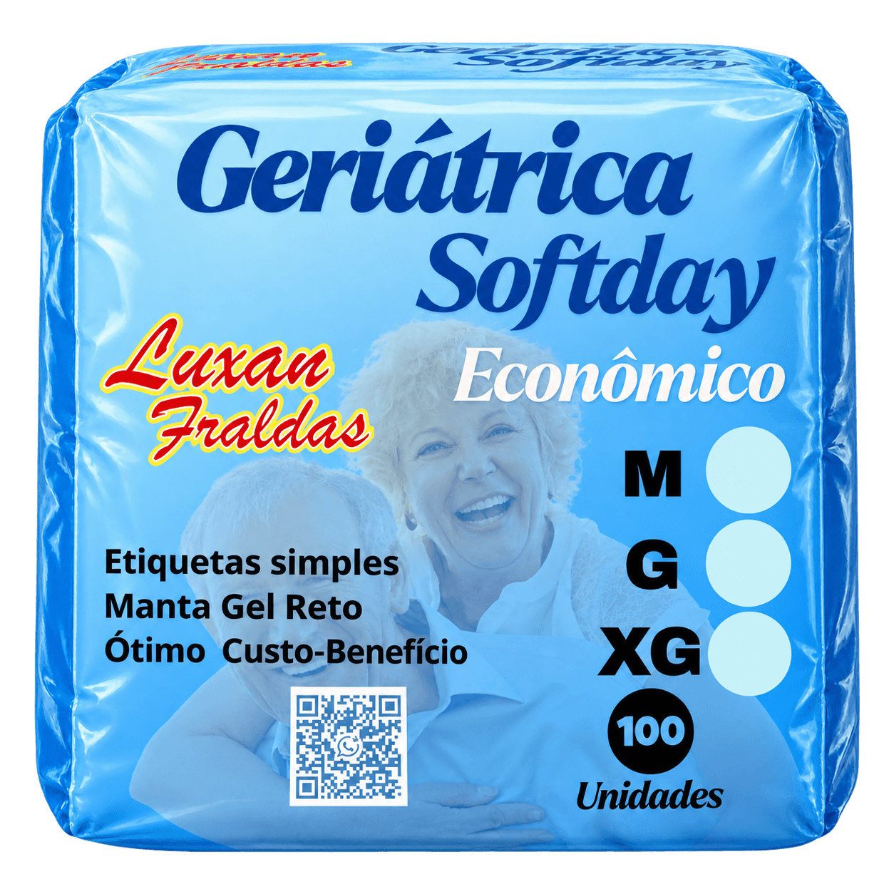 Embalagem Fralda Softday 100 unidades